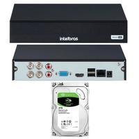 Kit Intelbras, Gravador Vídeo DVR Mhdx 3004-c, 4 Canais + HD 3TB