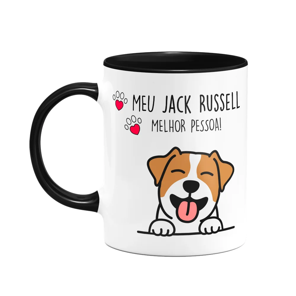 Caneca Dog - Jack Russell, Melhor Pessoa! B-black