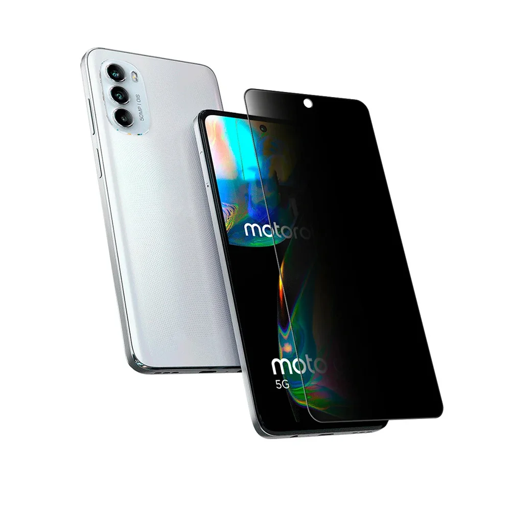 Capinha Anti Choque Transparente + Película Privacidade Vidro Para Moto G82