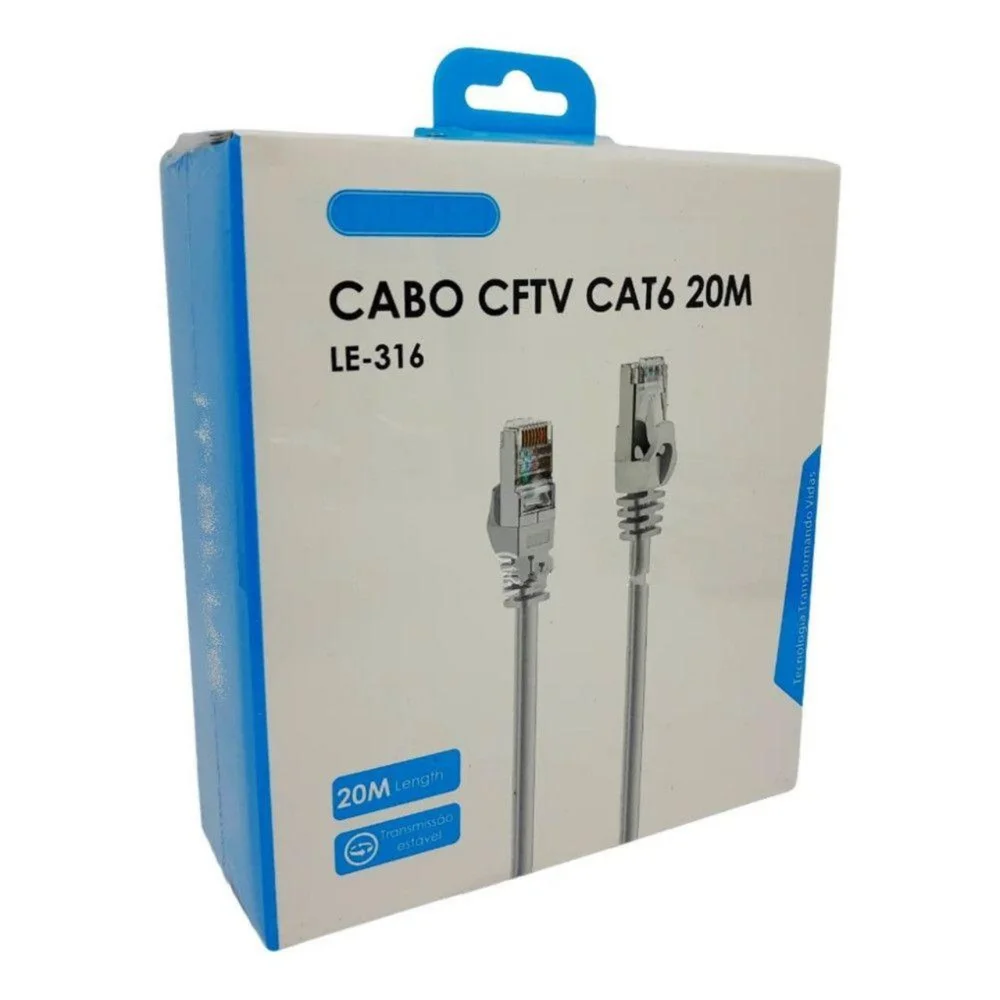 Cabo De Rede Cftv Cat6 10 Metros Le-314