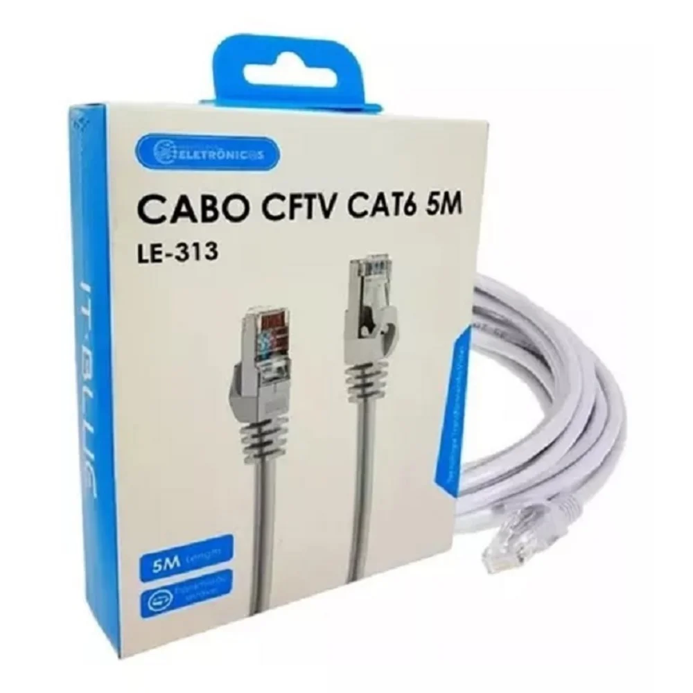 Cabo Rede CFTV Cat6 5m LE-313