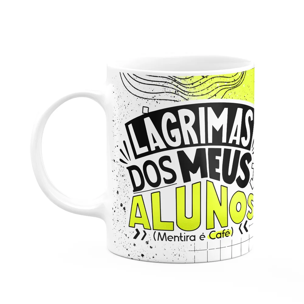 Caneca Fitness Academia - Lágrimas Dos Meus Alunos - Preta
