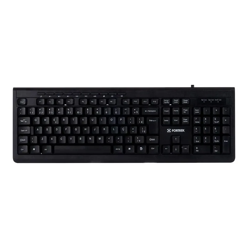 Teclado Fortrek Multimídia MLK-101, à Prova D'água, ABNT2, Preto - 75859