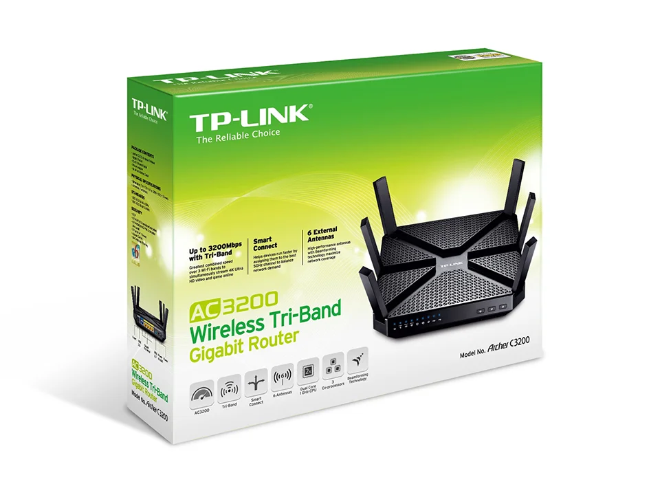 Roteador Wireless Gigabit Tri-band Ac3200 - Tp-link