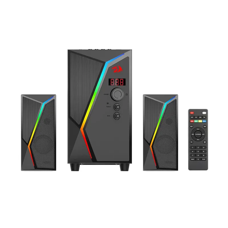 Caixa De Som Gamer Bluetooth Anvil Pro RGB 2.1 Preto Gs520-pro Redragon