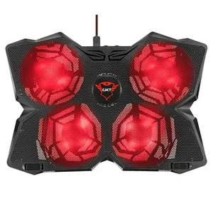 Suporte para Notebook GXTrust 278 Yozu, Até 17.3", com 4 Coolers e 4 Velocidades, LED, Preto - 20817