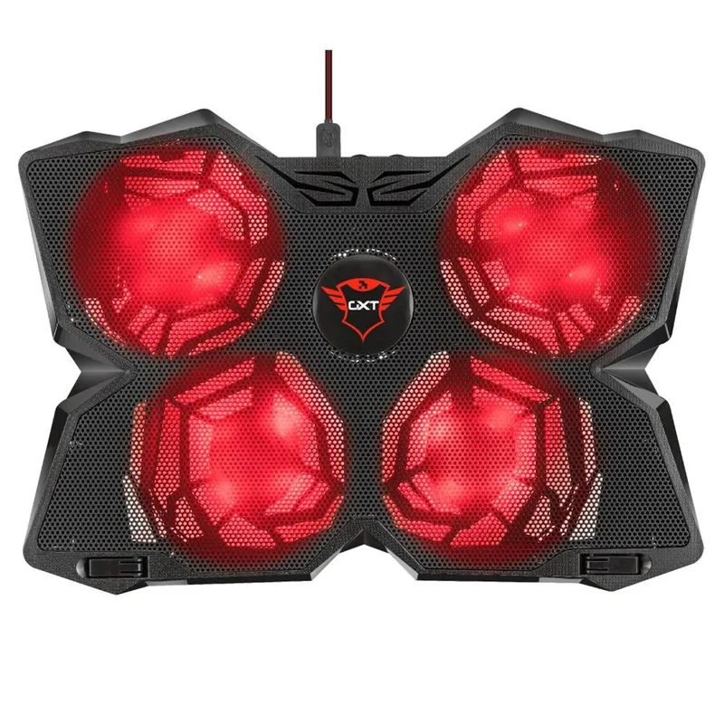 Suporte para Notebook GXTrust 278 Yozu, Até 17.3", com 4 Coolers e 4 Velocidades, LED, Preto - 20817