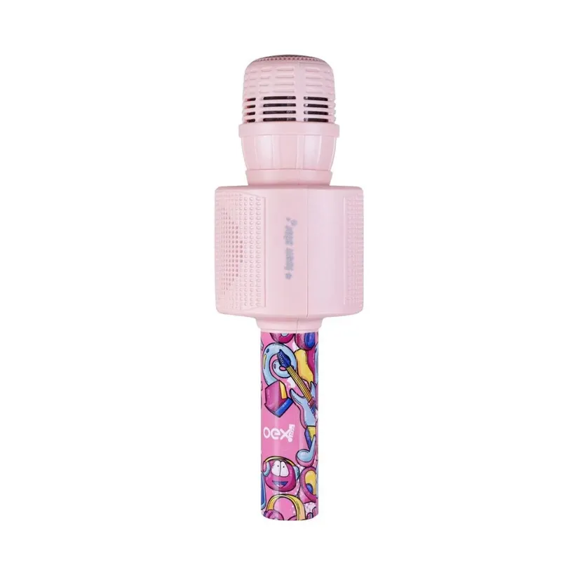 Microfone Karaoke Bluetooth Teen Star Mk301 Oex Rosa