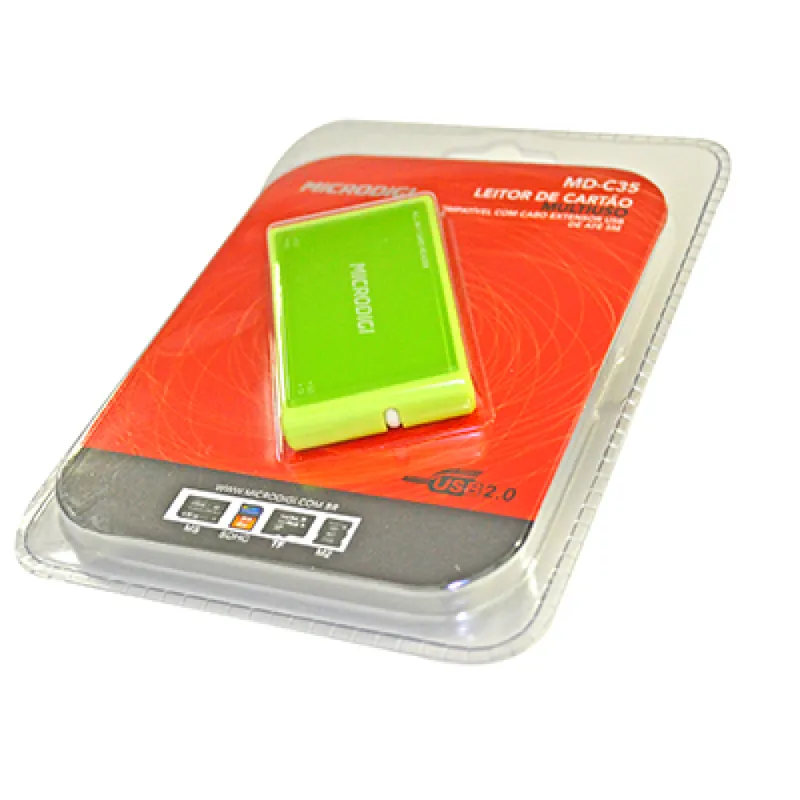LEITOR DE CARTAO USB MULTIUSO MS/SDHC/TF/M2 MICRODIGI MD-C35