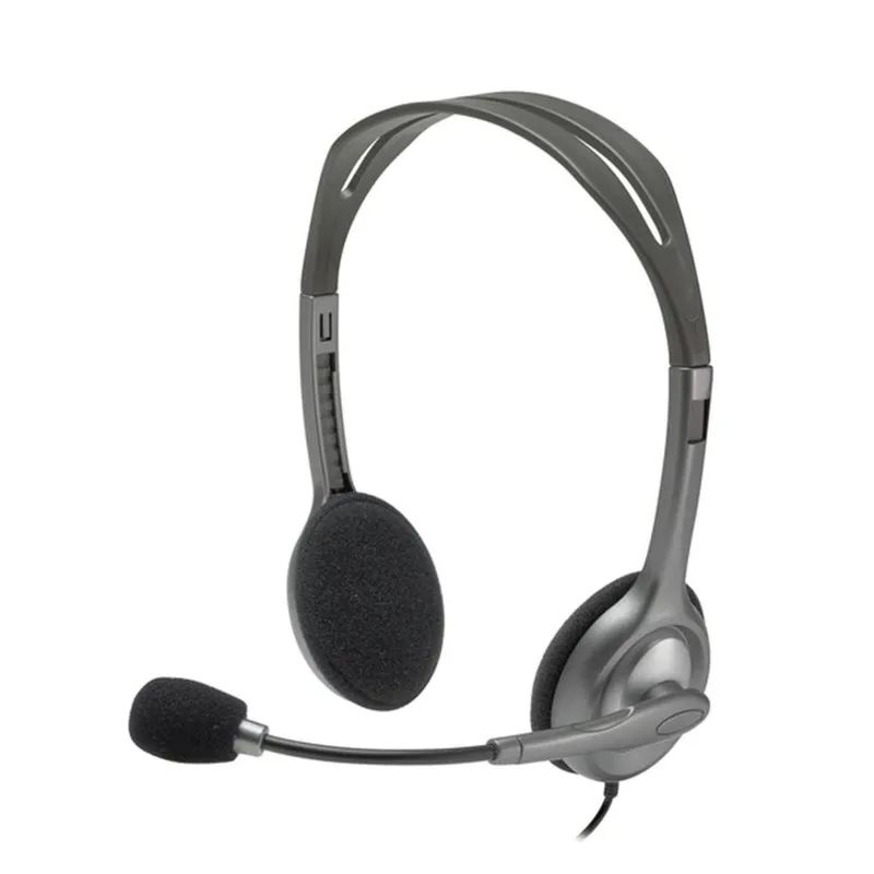 Headset com fio Logitech H151 com Microfone com Redução de Ruído e Conexão 3,5mm - 981-000587