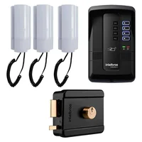 Porteiro Interfone Coletivo Intelbras Collective, 4 Ramais, 3 Interfones - Tdmi 300 e Fechadura Elétrica