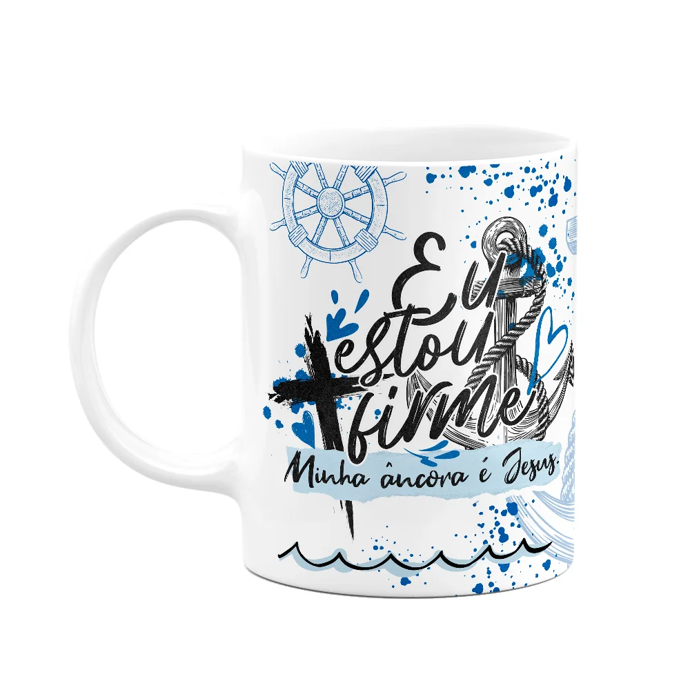 Caneca Religiosa Palavra - Eu Estou Firme - 325ml