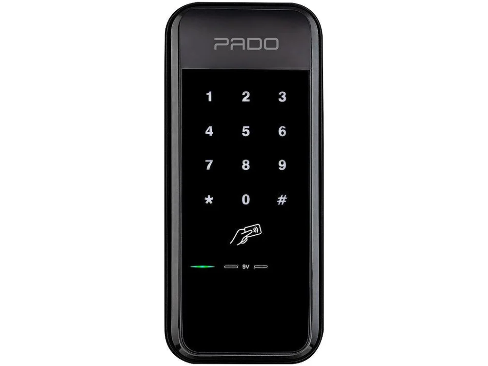 Fechadura Eletrônica Digital De Sobrepor, Com Cartão Rfid Fds-50, Pado - Preto