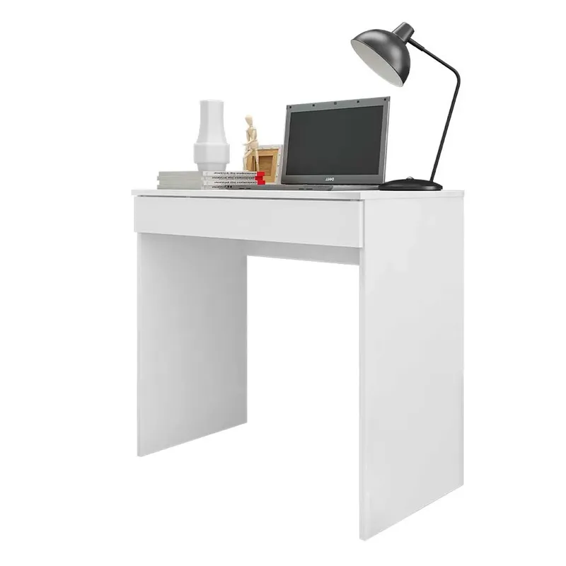 Mesa Escrivaninha Gran Belo,80 Cm, Para Notebook, Com Gaveta, Case Mdp, Branco G01