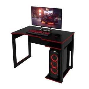 Mesa para Escritório Gamer Tecno Mobili, Preto, Vermelho - ME4152