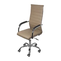 Cadeira Office Or Design Florença, até 120 kg, Alta, Rodízio, Base Cromada, Caramelo