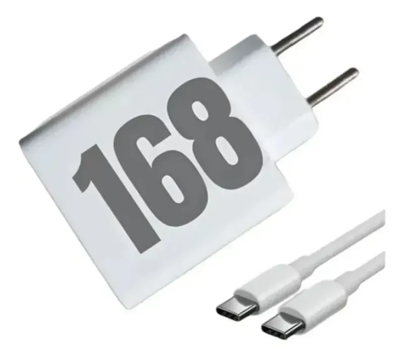 Carregador Turbo 168w Usb-c Para Xiaomi 13, 12, X5, A3 Branco