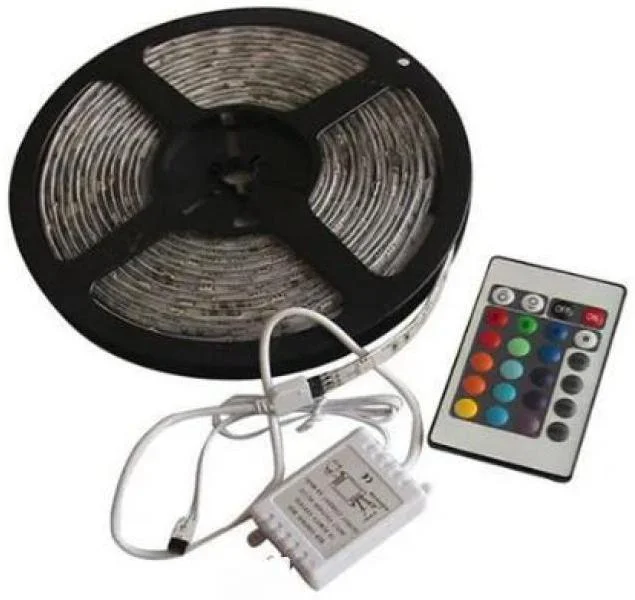 Fita De LED 5m RGB 12v 5050 + Controle