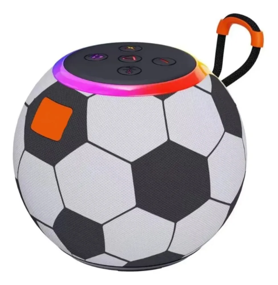 Caixa De Som Bluetooth Copa Futebol LED RGB Portátil Kpbm Ka-8508