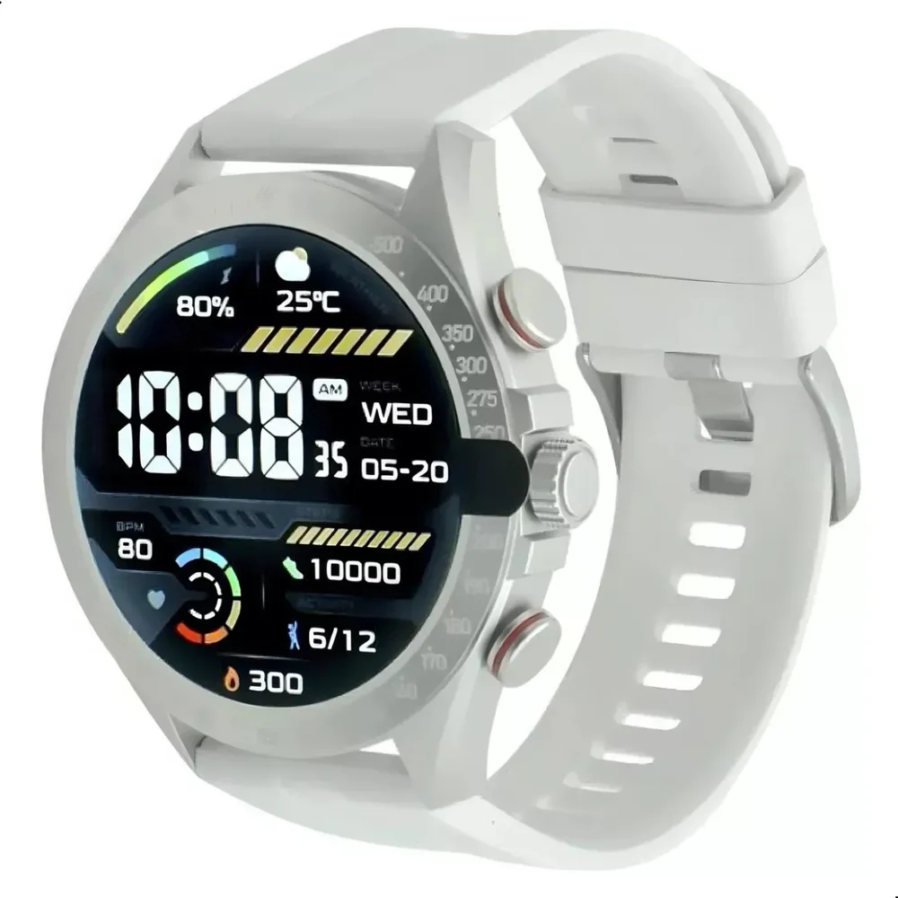 Smartwatch Haylou Solar 5, Tela AmoLED 1,58 Ip68 À Prova D'água, Chamadas Bluetooth, Lançamento 2025 - Prata