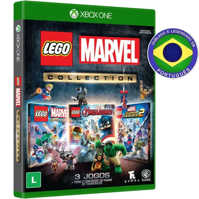 Lego Marvel Collection XBOX One Mídia Física Lacrado Em Português