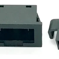 Kit 06x Porta Fusível Retangular Embutir Preto 5x20mm
