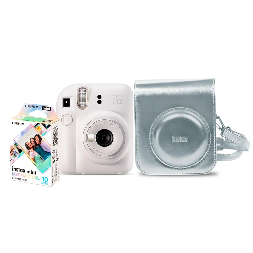Kit Câmera Instax Mini 12 Branca Mermaid