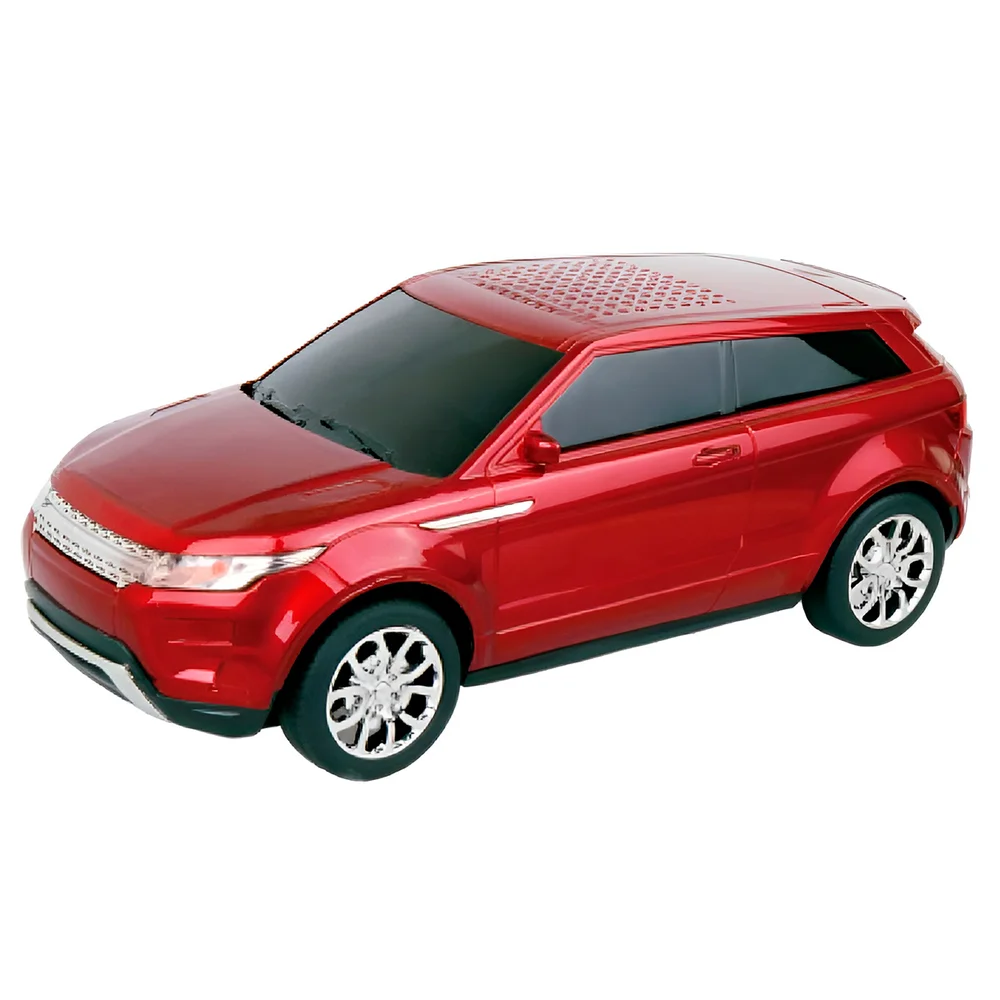 Mini Caixa De Som Portátil Formato Carro Suv Música Cor:vermelho