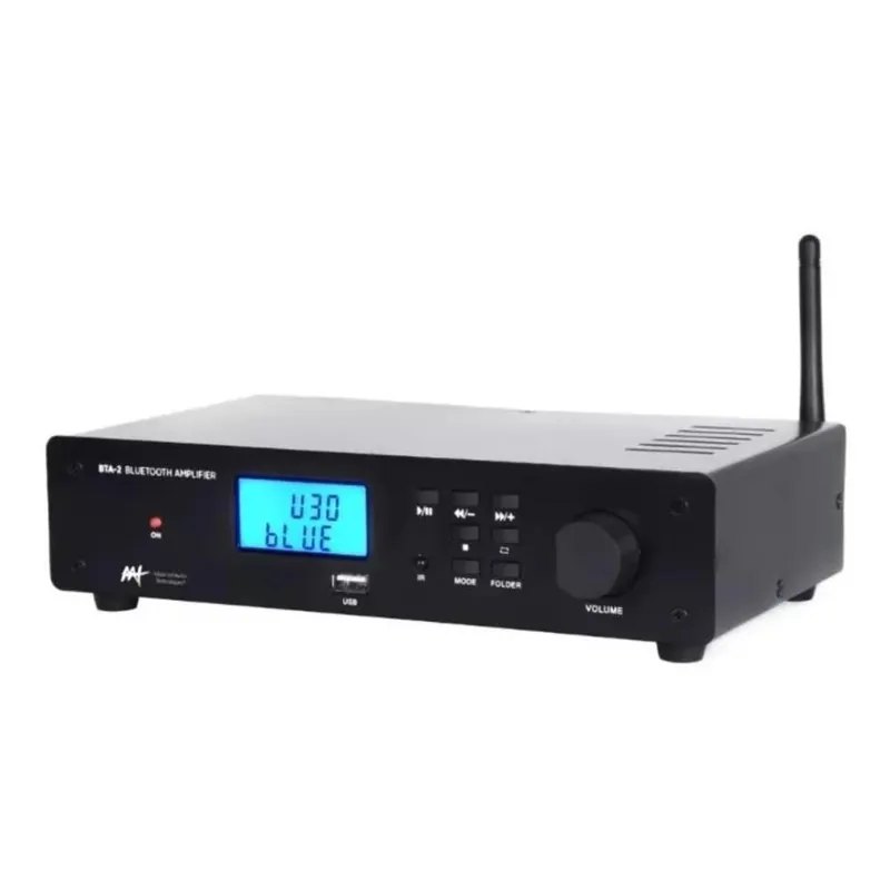 Amplificador Estéreo AAT BTA-2, Bluetooth, USB, FM
