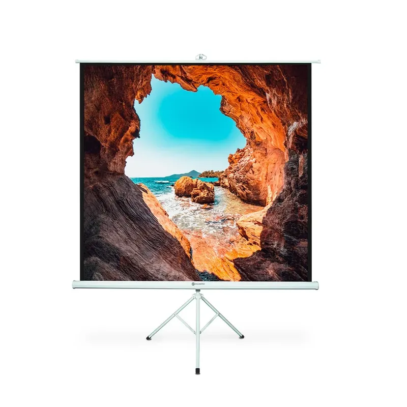 Tela de Projeção Com Tripé 180x180cm - Goldentec Acessórios