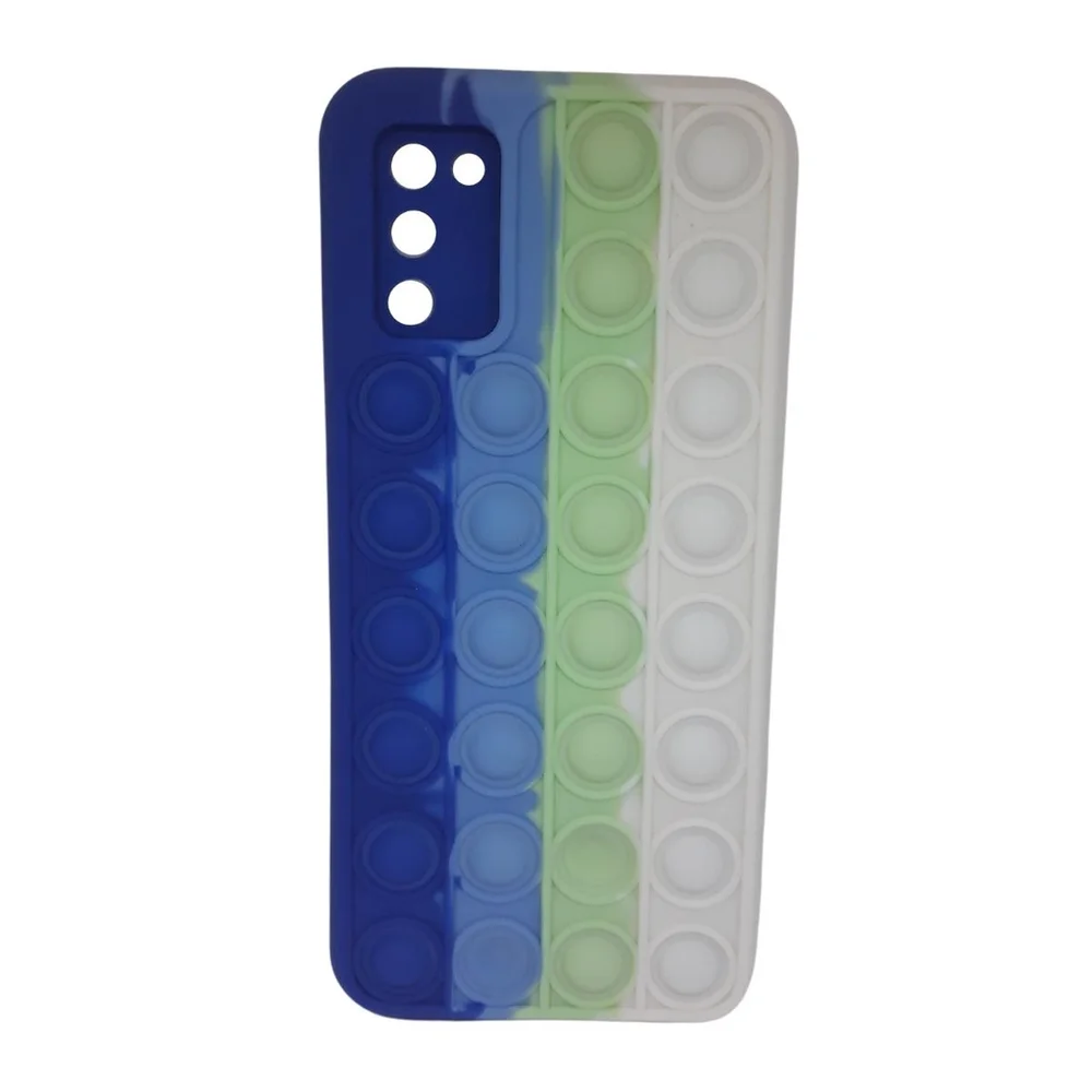 Capa Capinha De Celular Galaxy A02s Pop It Anti Estresse A02s:azul Verde Bege