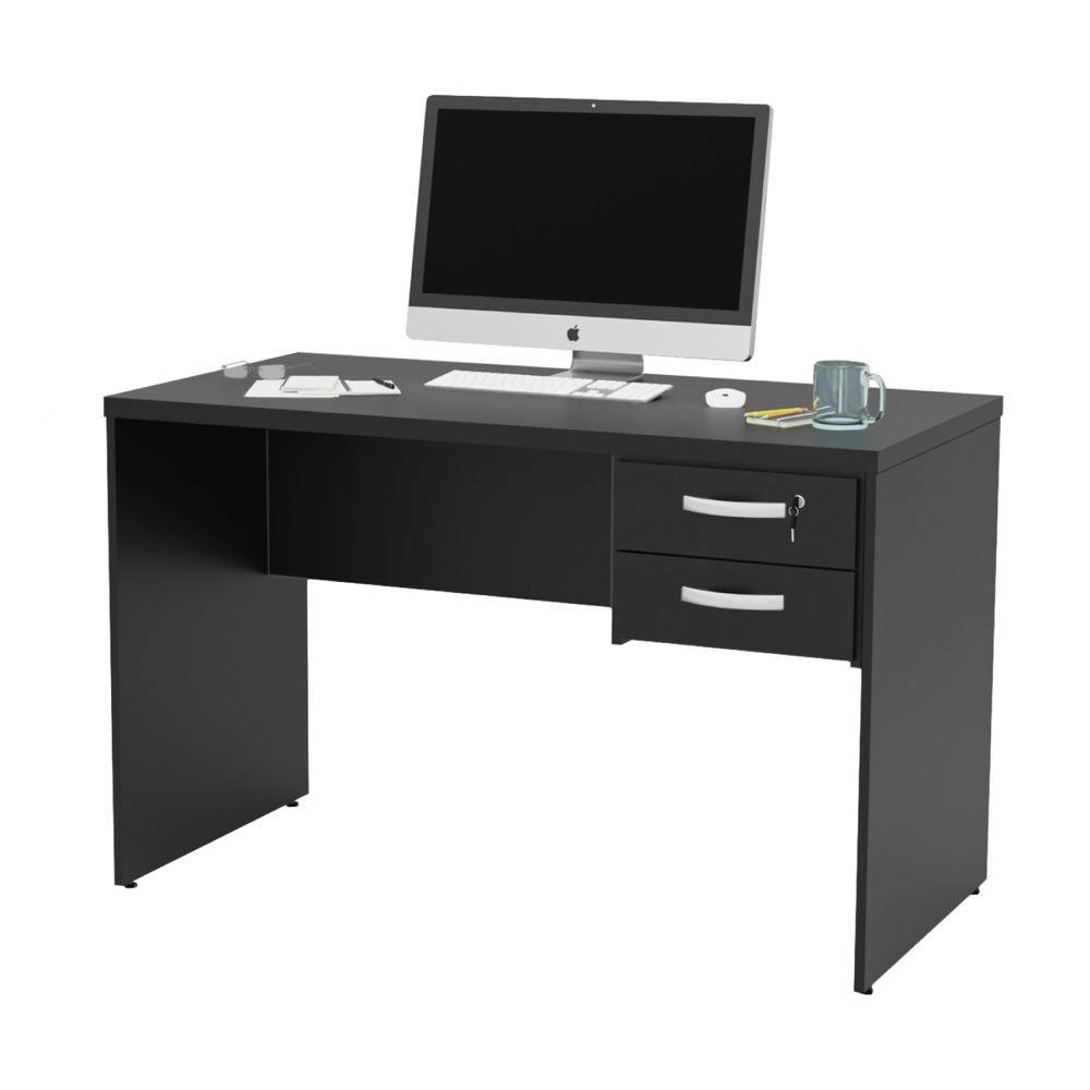 Mesa Para Escritório 1mx60cm C/ Gaveteiro Tpo 30mm Netmobil - Preto