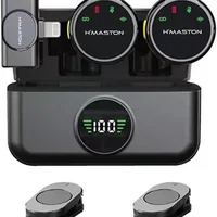 Microfone Lapela Microfone Sem Fio Professional 2 Em 1 Lightning Redução De Ruído Com Estojo De Carregamento Compatível Iphone Ios