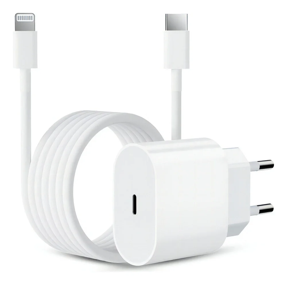 Fonte Carregador Tipo C 20w + Cabo Para Iphone Xs X 11 12 13