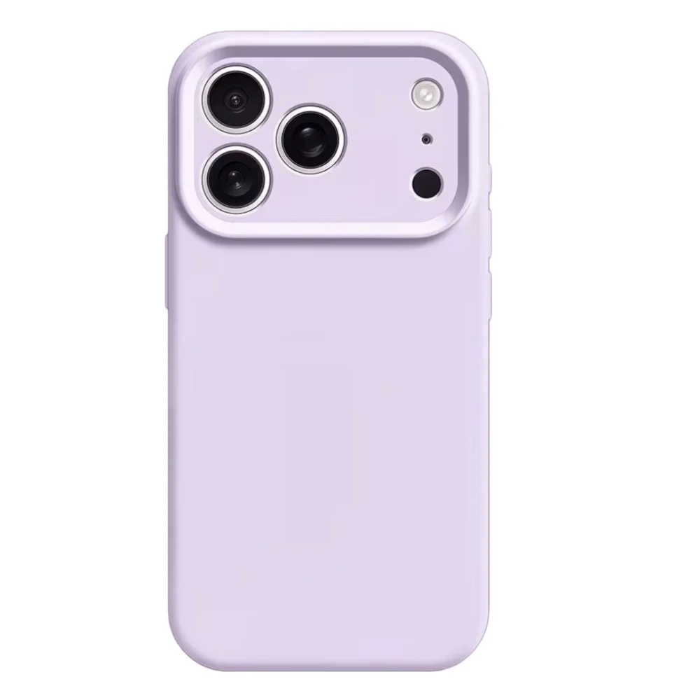 Capa Capinha Protetora de Silicone com Interior em Microfibra Compatível com Magsafe para o iPhone 17 Pro Max Cor: Lilás