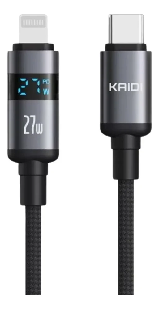 Cabo Turbo Tipo-c Com Visor Iphone/android 27w