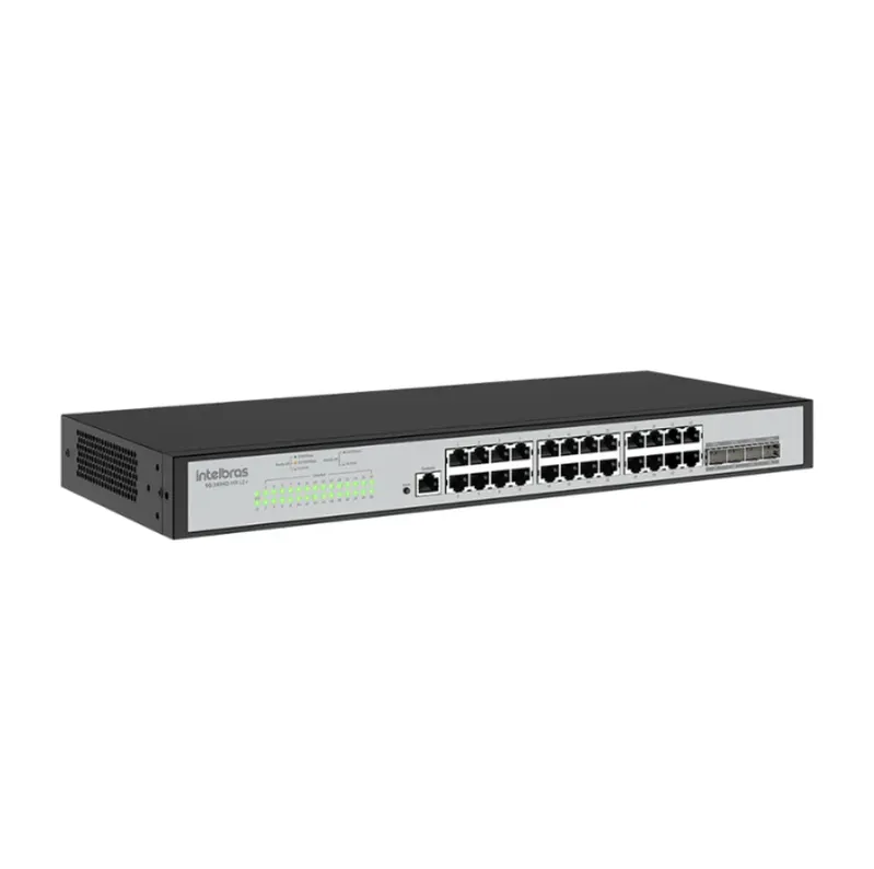 Switch Gerenciável Intelbras Sg 2404d Mr L2+, 24 Portas Gigabit, 4p Mini-Gbic - 4760023