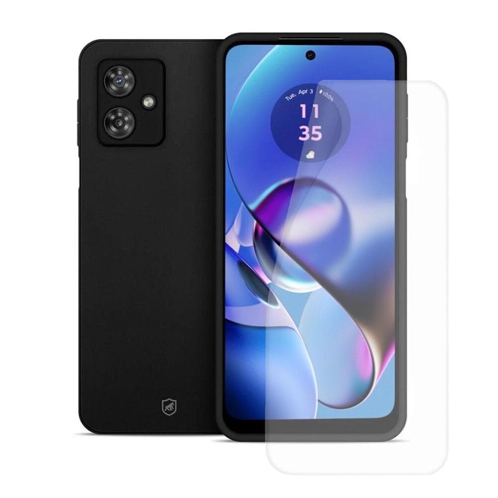 Kit Capa Silicon Veloz E Película Hydrogel Hd Para Motorola Moto G64 5g - Gshield