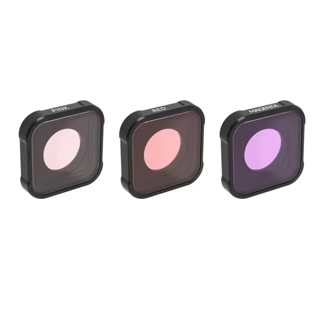 Kit Filtros De Mergulho Para Gopro Hero 13/12/11/10/9 Black