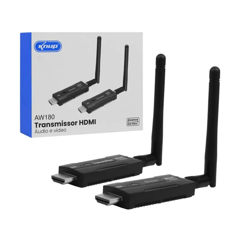 Transmissor E Receptor HDMI 1080p, Wireless P/ Monitor Tv E PC, Até 50m, Plug And Play