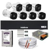Kit Intelbras, 7 Câmeras, 3 Câmeras Full Color, 4 Câmeras 1220B FULL HD + DVR Mhdx 3008-c, HD 1TB