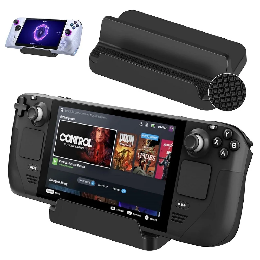 Base Suporte De Mesa Dock Para Steam Deck Nintendo Switch Wii U Celular Preto