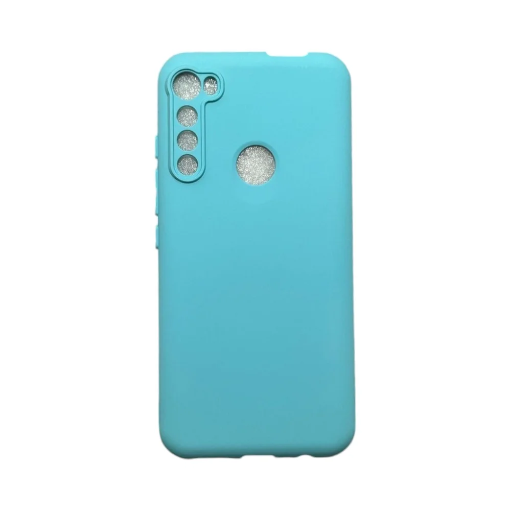Capa Moto One Fusion Plus Silicone Aveludada Protege Câmera Colorida Capinha Anti Impacto Moto One Fusion Plus:turquesa
