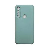 Capa Moto G8 Play Silicone Aveludada Protege Câmera Colorida Capinha Anti Impacto Moto G8 Play:cinza Claro