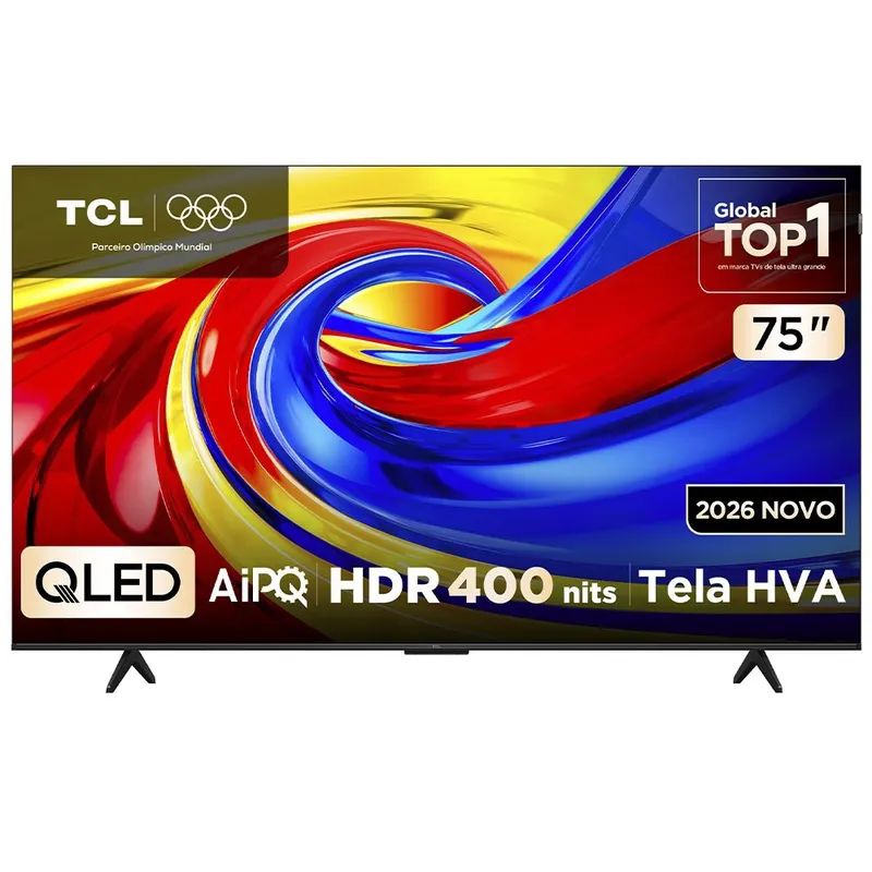 Smart TV 75" TCL 4K UHD QLED 75P7L Google TV 2026