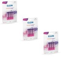Kit Com 3 Cartelas De Pilhas Recarregaveis Aaa 900mah C/4 82169 Elgin