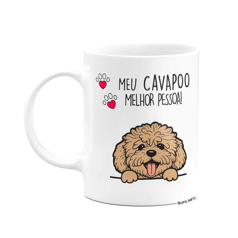 Caneca Dog Meu Cavapoo Cavoodle Melhor Pessoa