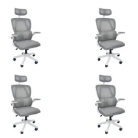 Cadeira De Escritório Presidente Executiva Oficial Legacy - Cinza - 4