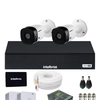 Kit 2 Câmeras Intelbras 1120b Dvr Mhdx 4 Canais Intelbars Com SSD 512gb.
