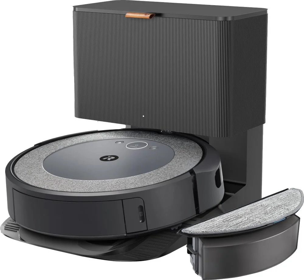 Irobot Roomba Kit i5+ Robô Aspirador E Esfregão Com Esvaziamento Automático - Tecido Neutro-i557020